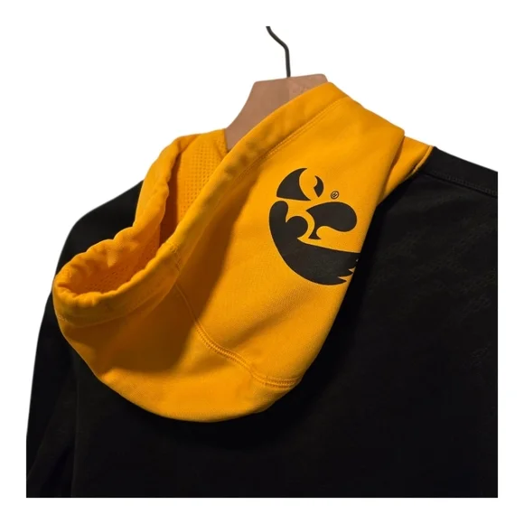 Iowa Hawkeyes Hoodie Mens Nike Therma Fit Black Pullover Sweatshirt Size XL - Picture 5 of 8
